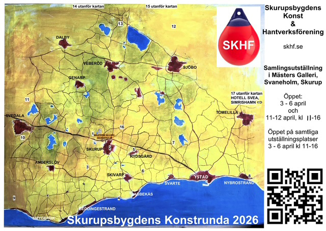 Karta till påsk konstrundan